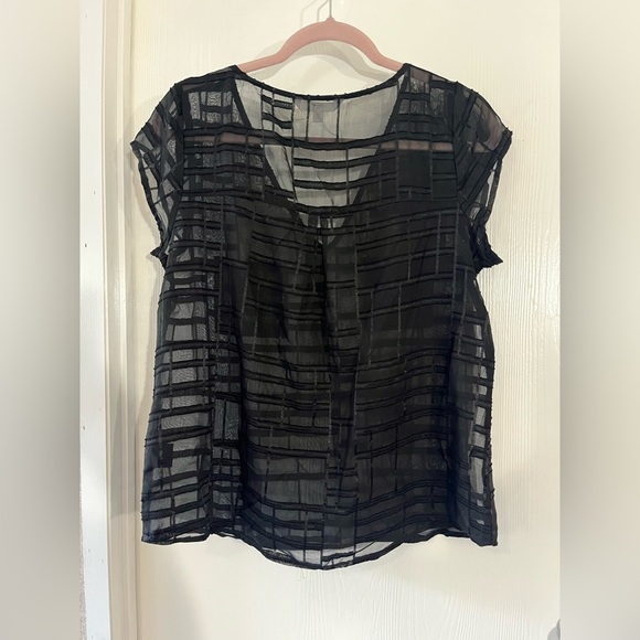 Jack by BB Dakota Black Sheer Blouse - Picture 3 of 5